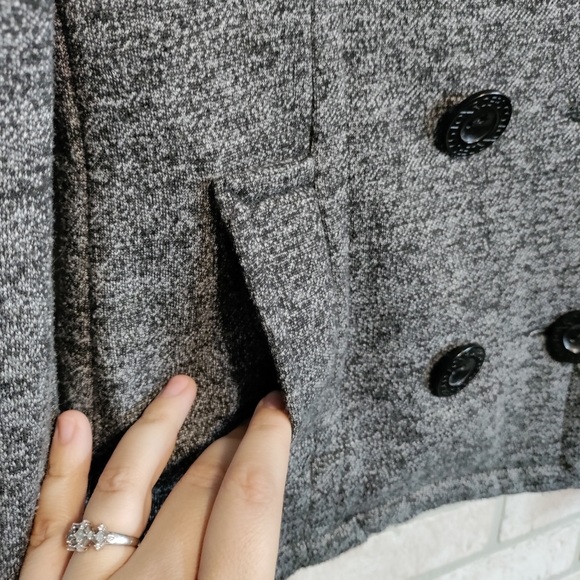 FOX RIDERS Button Up Shacket Gray/Black Teen/Juniors Size S - Picture 5 of 11